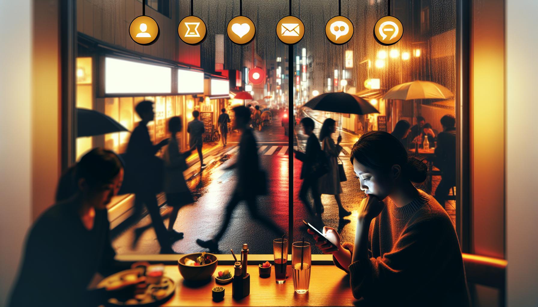 深夜のカフェ