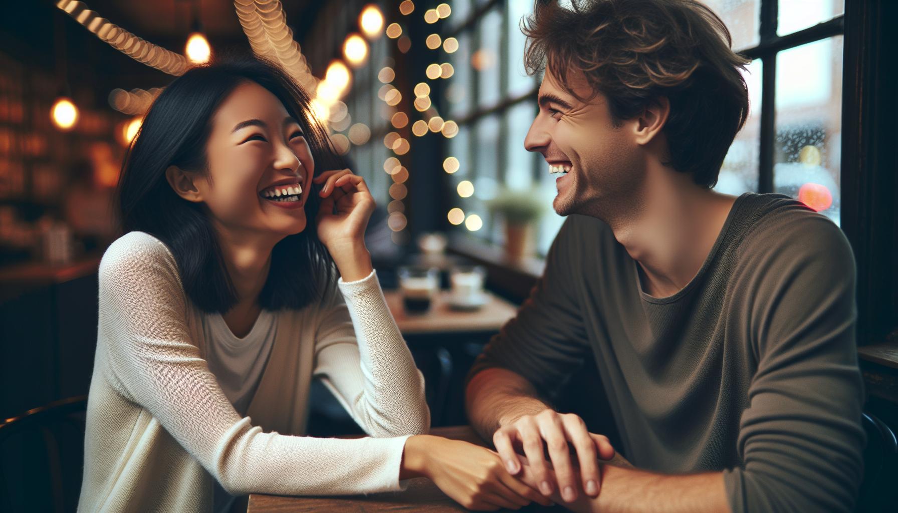 心地よい会話を続けるカップル
